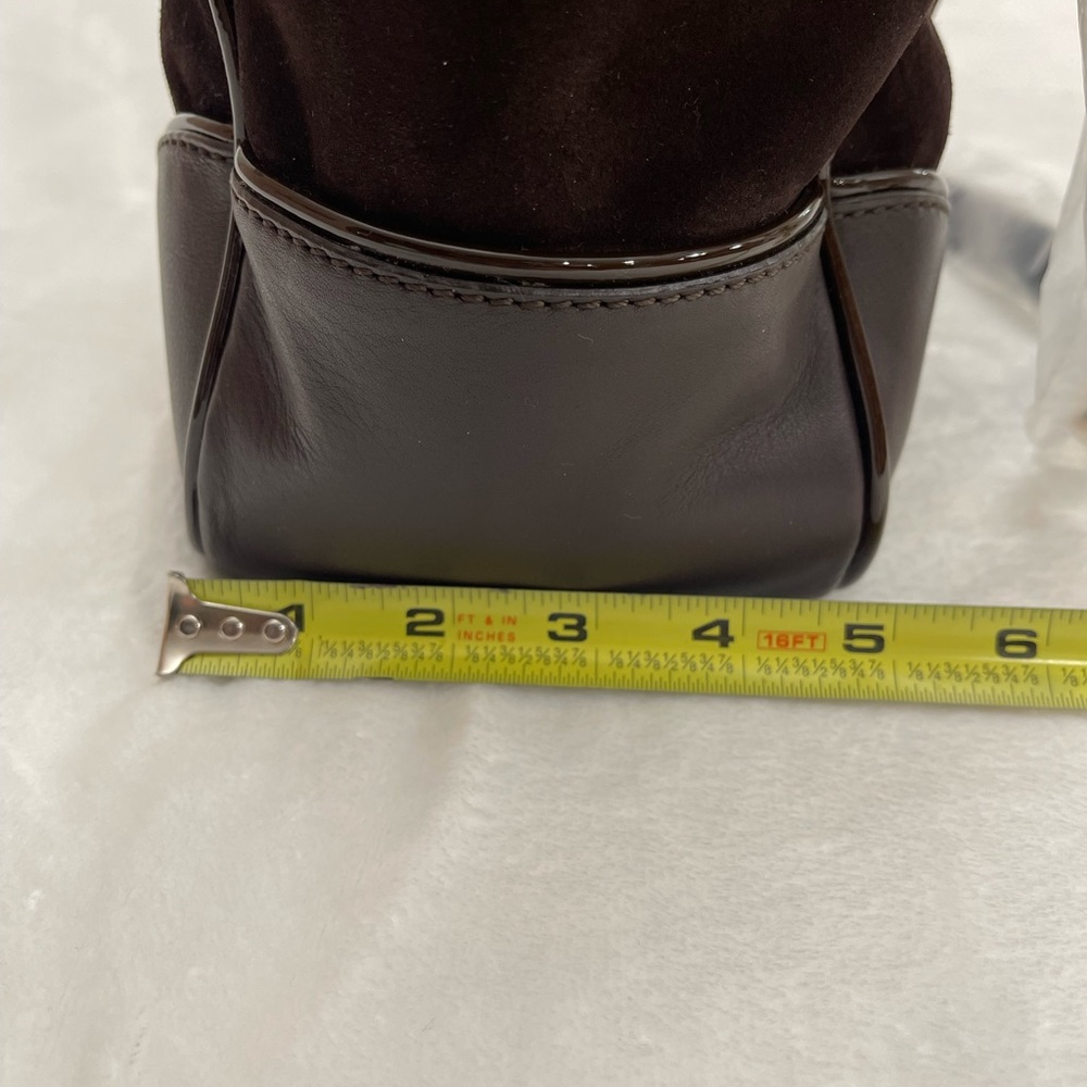 NEW Never Used - Tiffany & Co Italian Leather & Suede “Amelia” Espresso Zip Tote - Picture 4 of 11